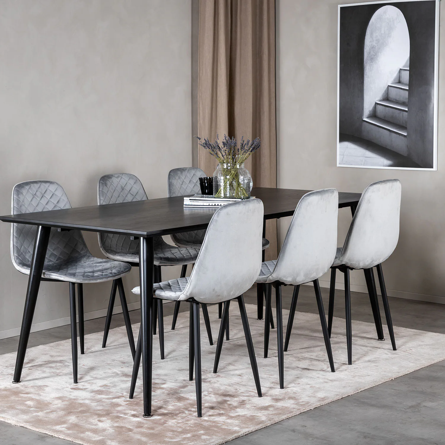 Spisegruppe Venture Home Dipp med 6 Polar Diamond Stoler