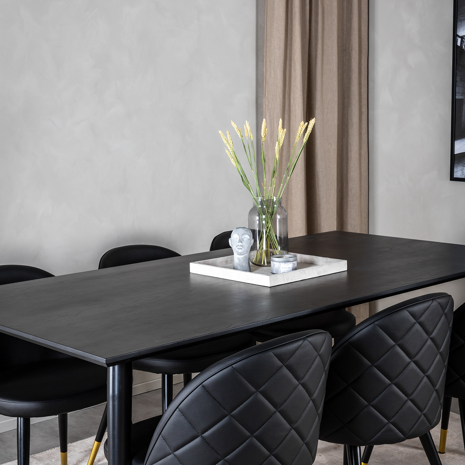 Spisegruppe Venture Home Dipp med 6 Velvet Stoler