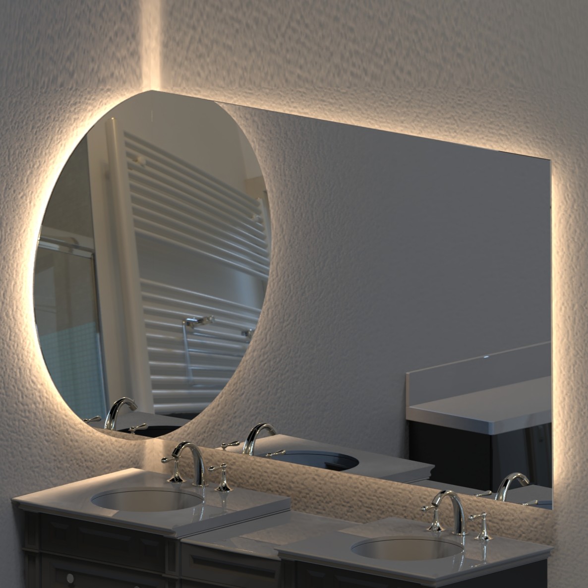 Speil Vidi Aura med LED-belysning