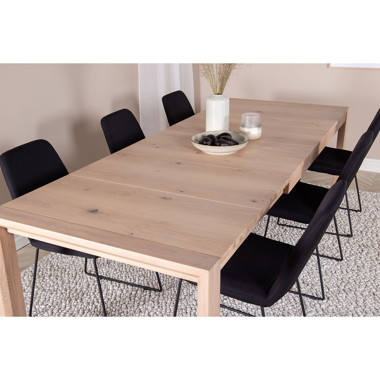Slider Extention Table - White Wash - 170+40+40cm +Muce Dini Natur