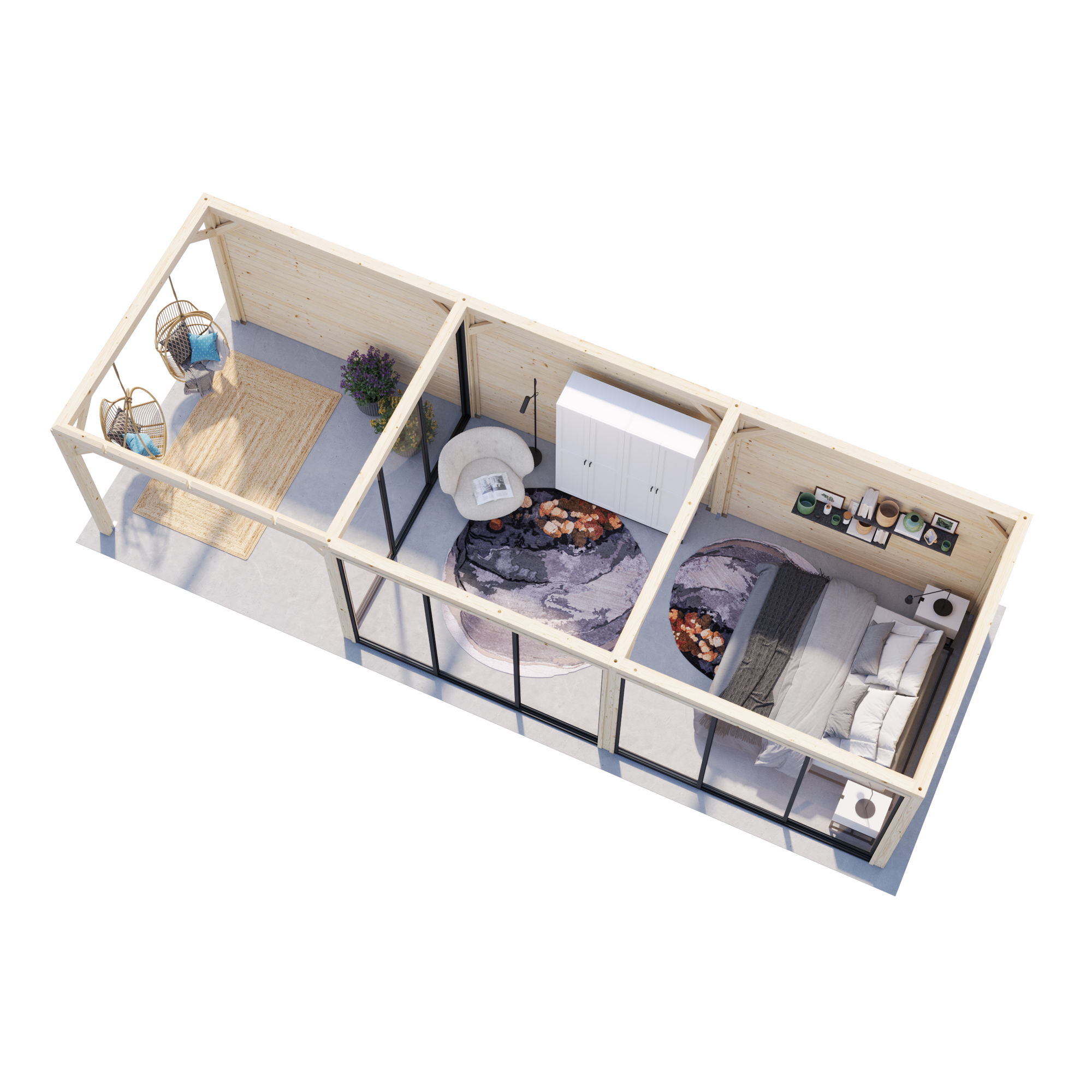 Hagestue Palmako Bianca 24,9 m2 Sett 217 Slide