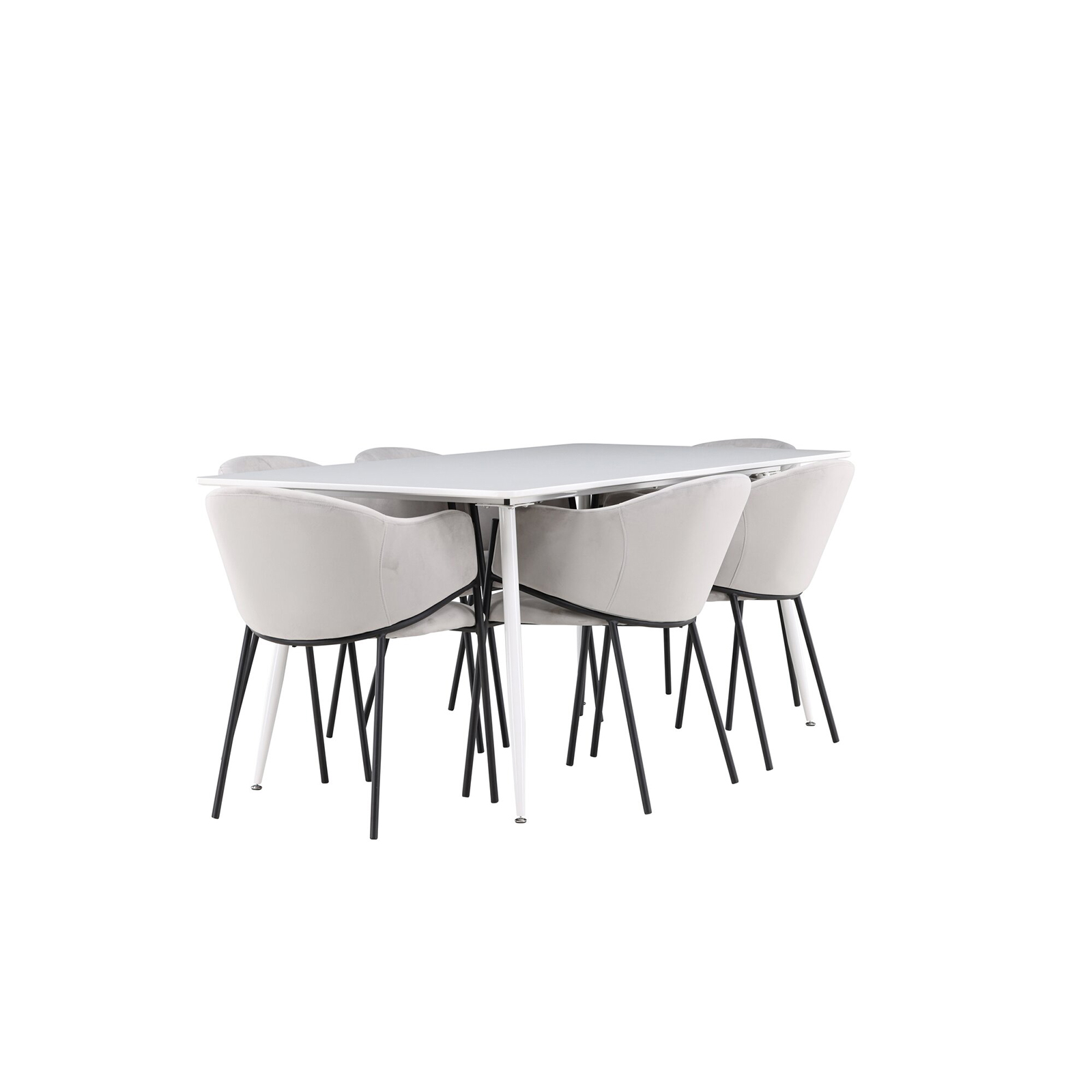 Spisegruppe Venture Home Silar 180 med 6 stk Evelina Stoler