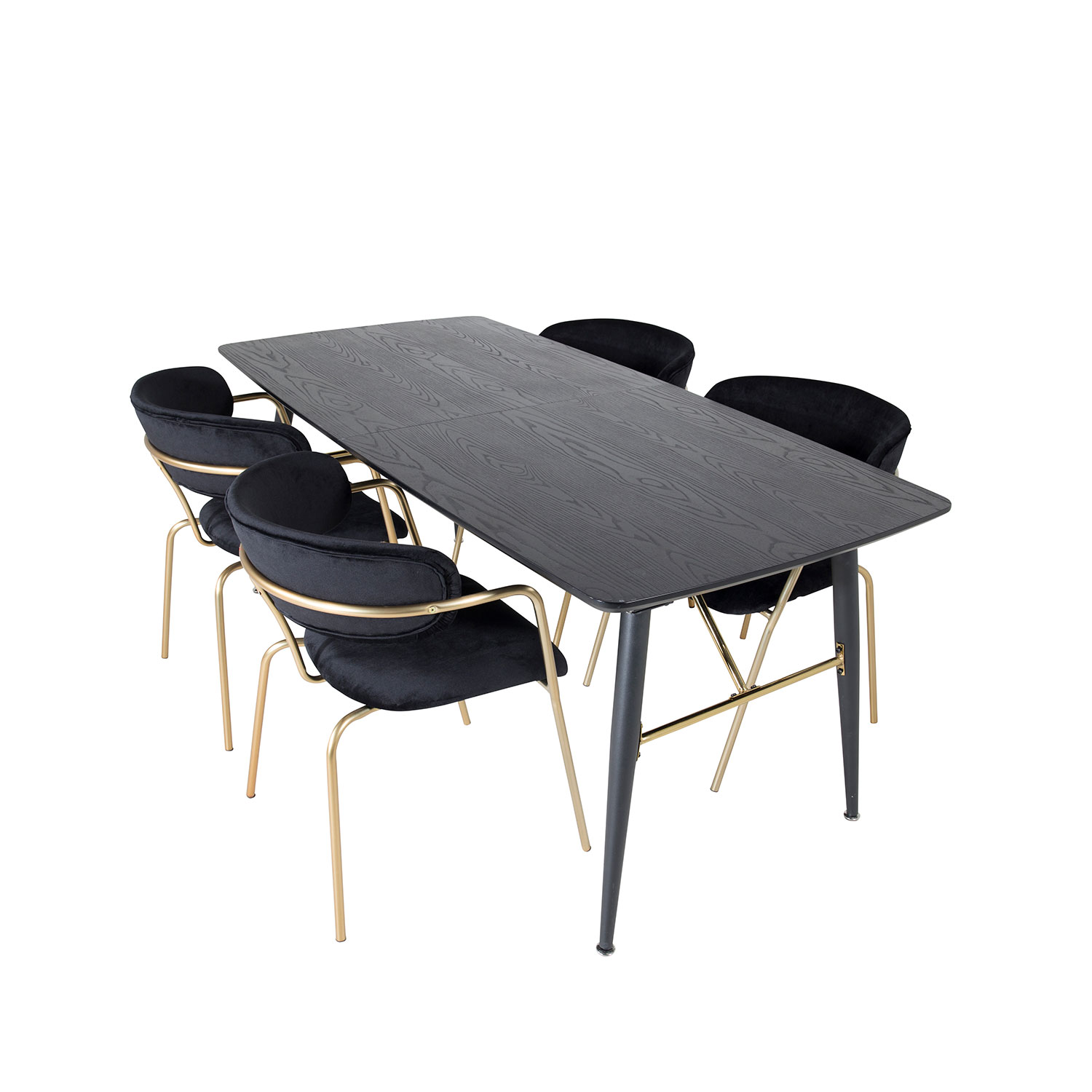 Spisegruppe Venture Home Gold med 4 Arrow Stoler