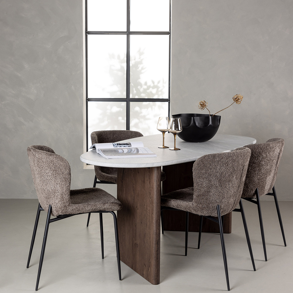 Spisegruppe Venture Home Grönvik med 4 Modesto Stoler