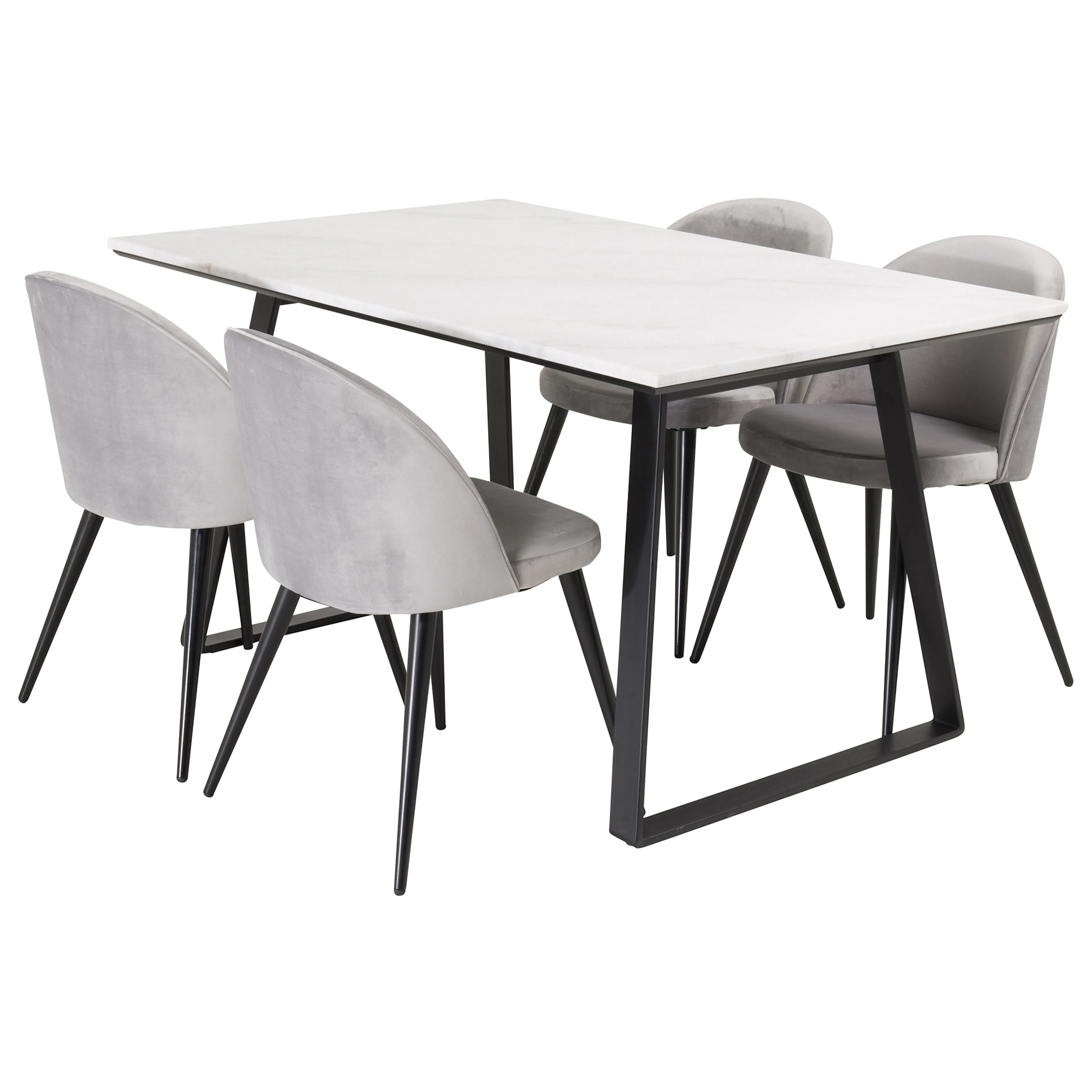 Spisegruppe Venture Home Estelle med 4 Valentina Stoler
