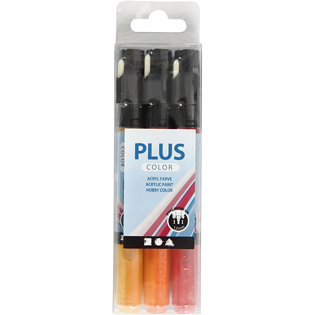 Tusj Creativ Company Plus Color Ass Farger 14,5 cm Strek 1-2 mm 3 Stk