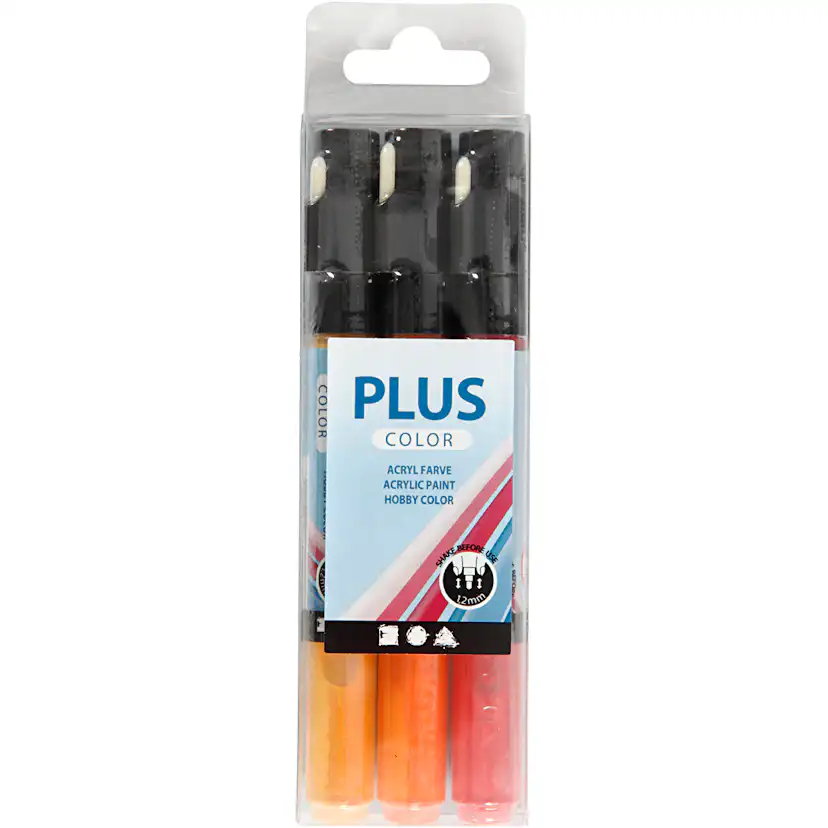 Tusj Creativ Company Plus Color Ass Farger 14,5 cm Strek 1-2 mm 3 Stk