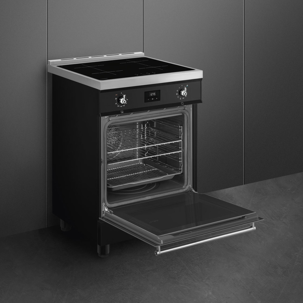 Induksjonsovn Smeg C6IPBLT2 Svart Rustfritt Stål