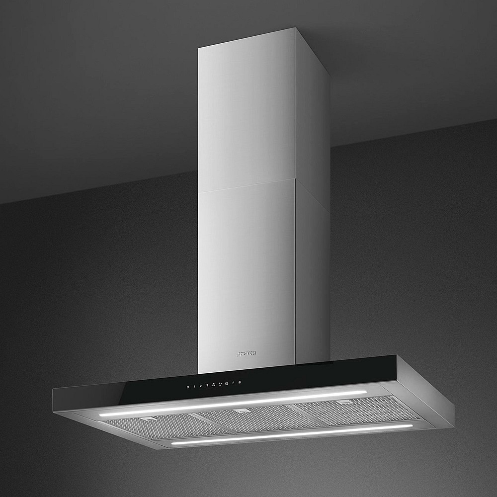 Fritthengende Kjøkkenvifte Smeg KBTI9L4VN Rustfri med LED-Belysning