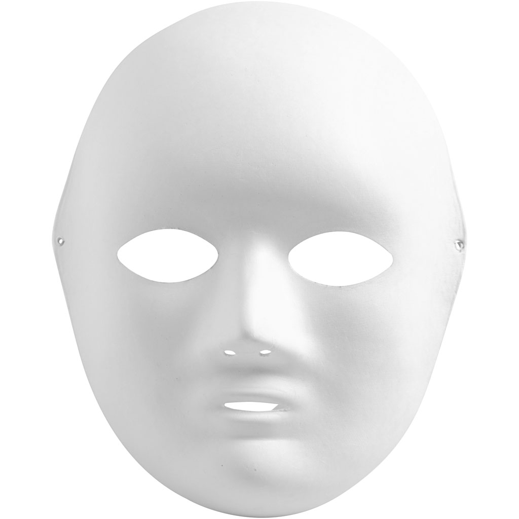 Helmaske Creativ Company av Papp Hvit 22x17 cm 10 stk/1 Pk
