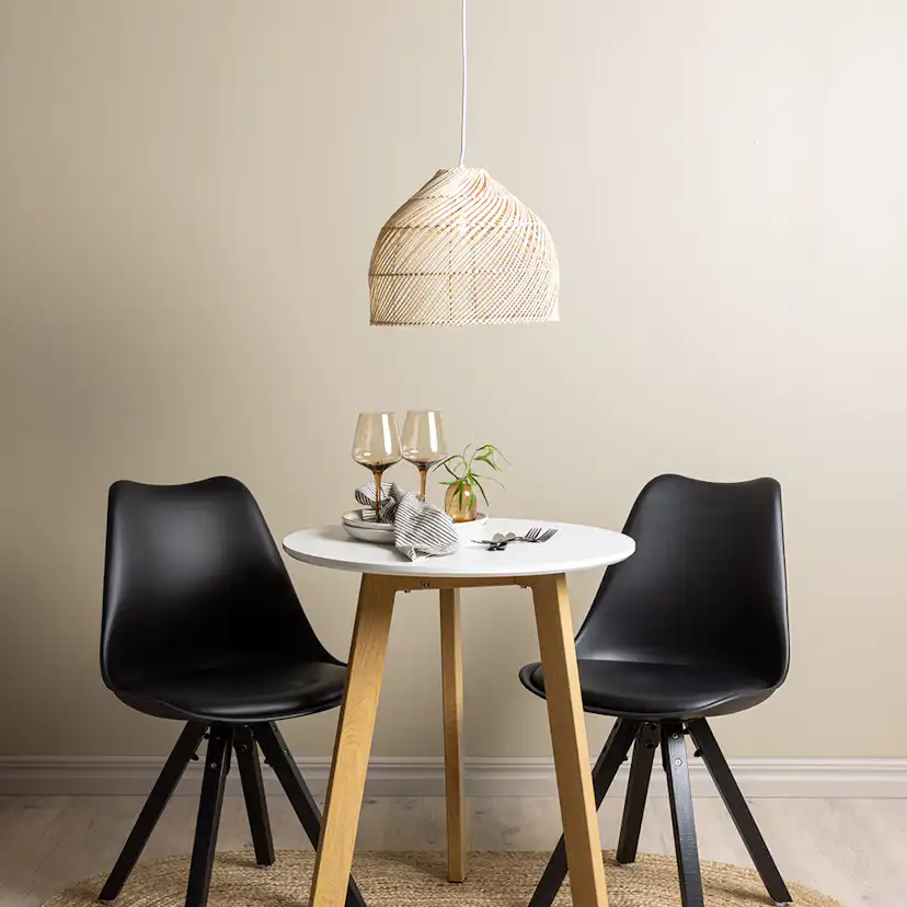 Spisegruppe Venture Home Leonora Ø65 cm med 2 stk Zeno Stoler