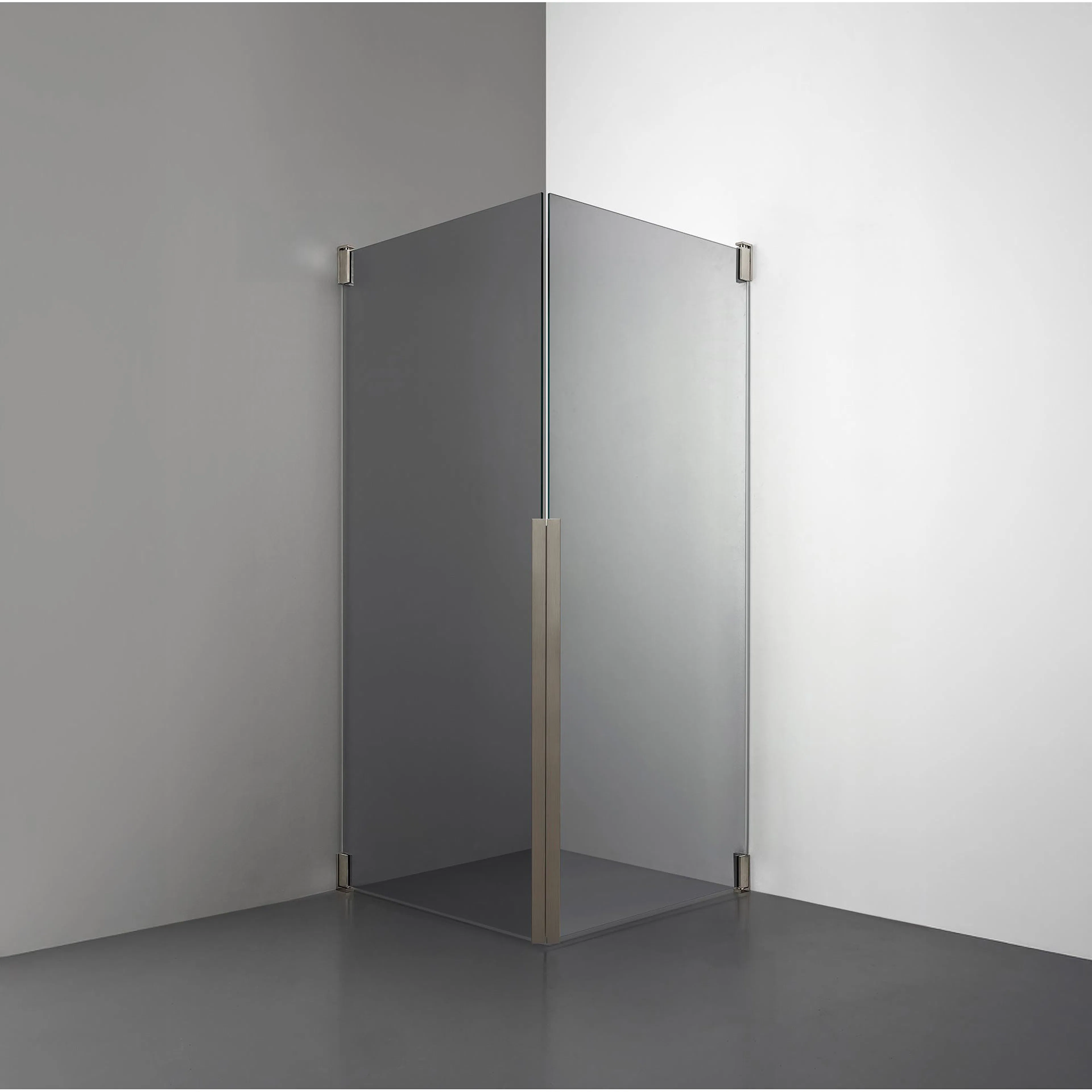 Duschhörn Rooh R2 Dörr+Dörr 700x800, Röktonat, Borstad Nickel