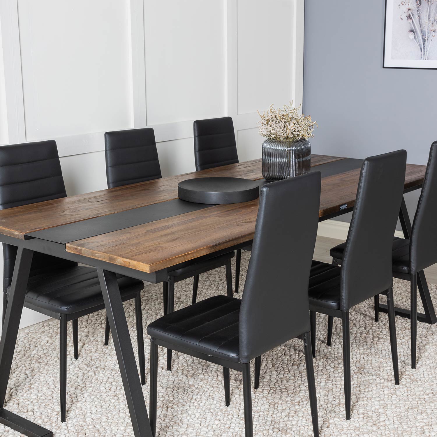Spisegruppe Venture Home Jane med 6 Sly Stoler