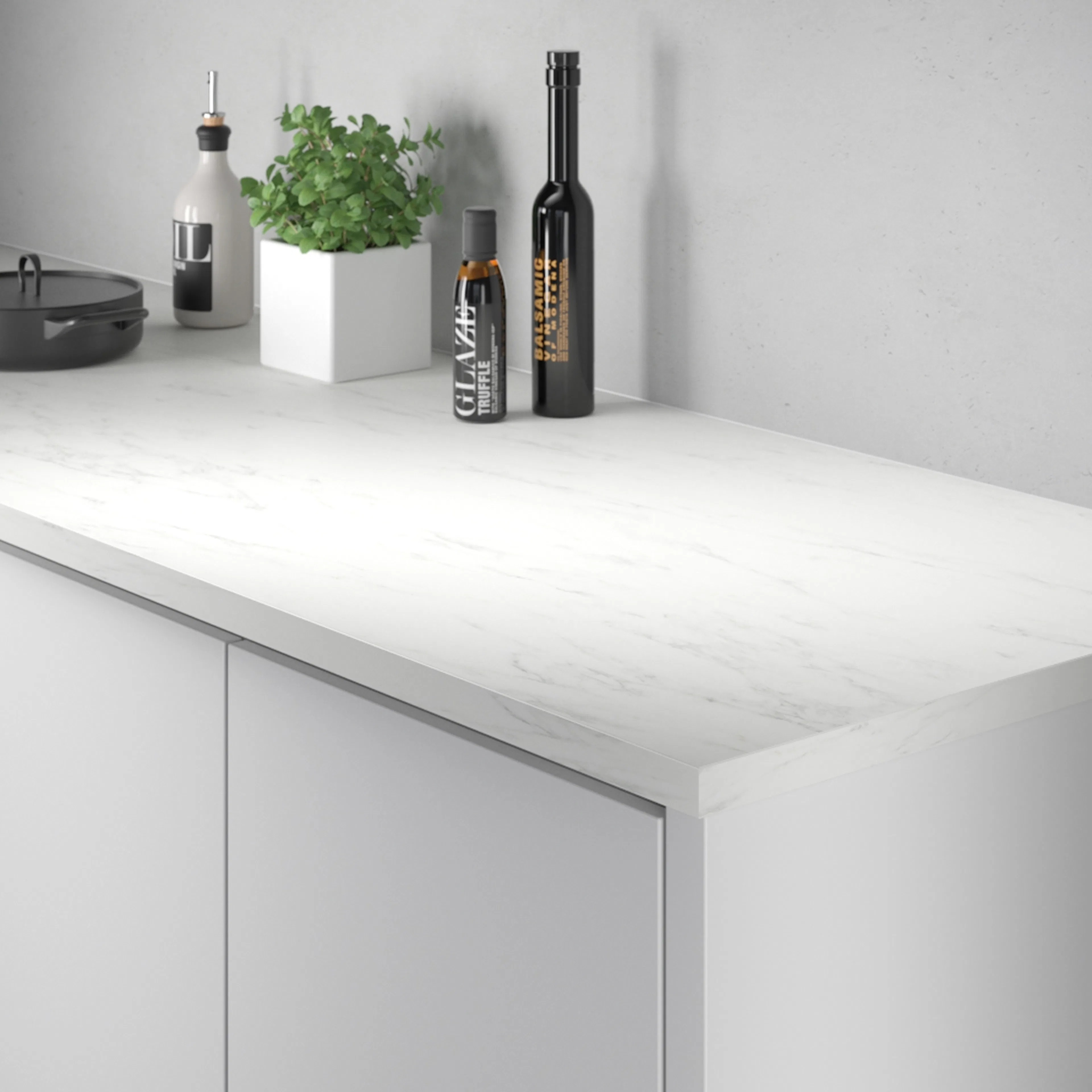 Benkeplate Fibo Laminat 627 Marble White