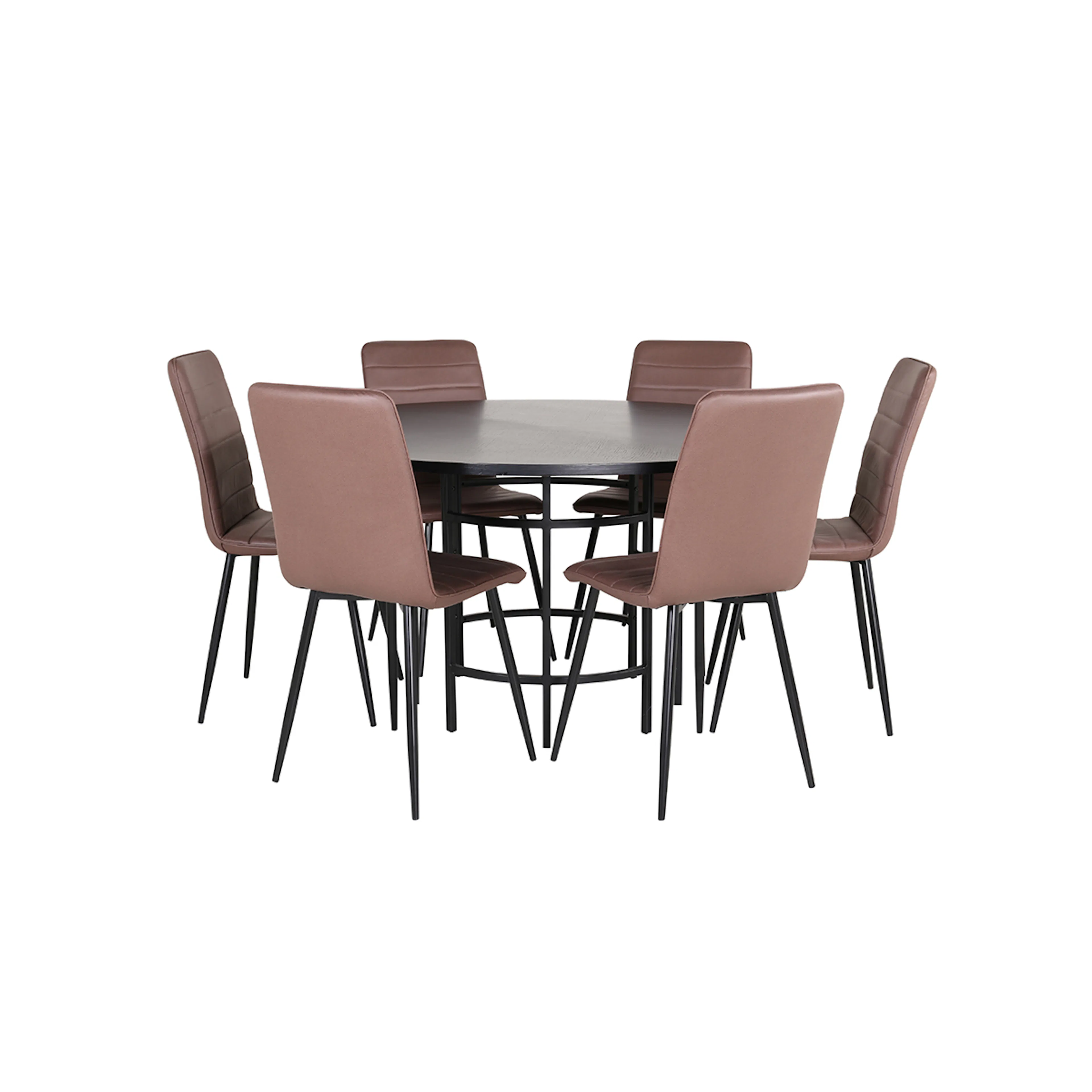 Spisegruppe furniture/fashion Copenhagen Ø140 cm med 6 Windu Stoler