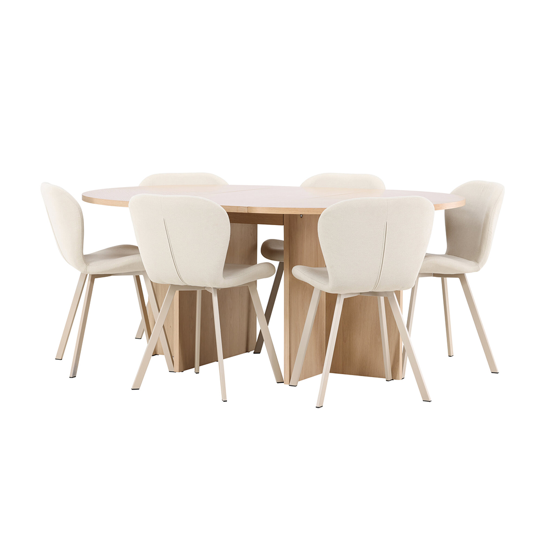 Spisegruppe Venture Home Strada Ø120 cm med 6st Lilja Spisestoler