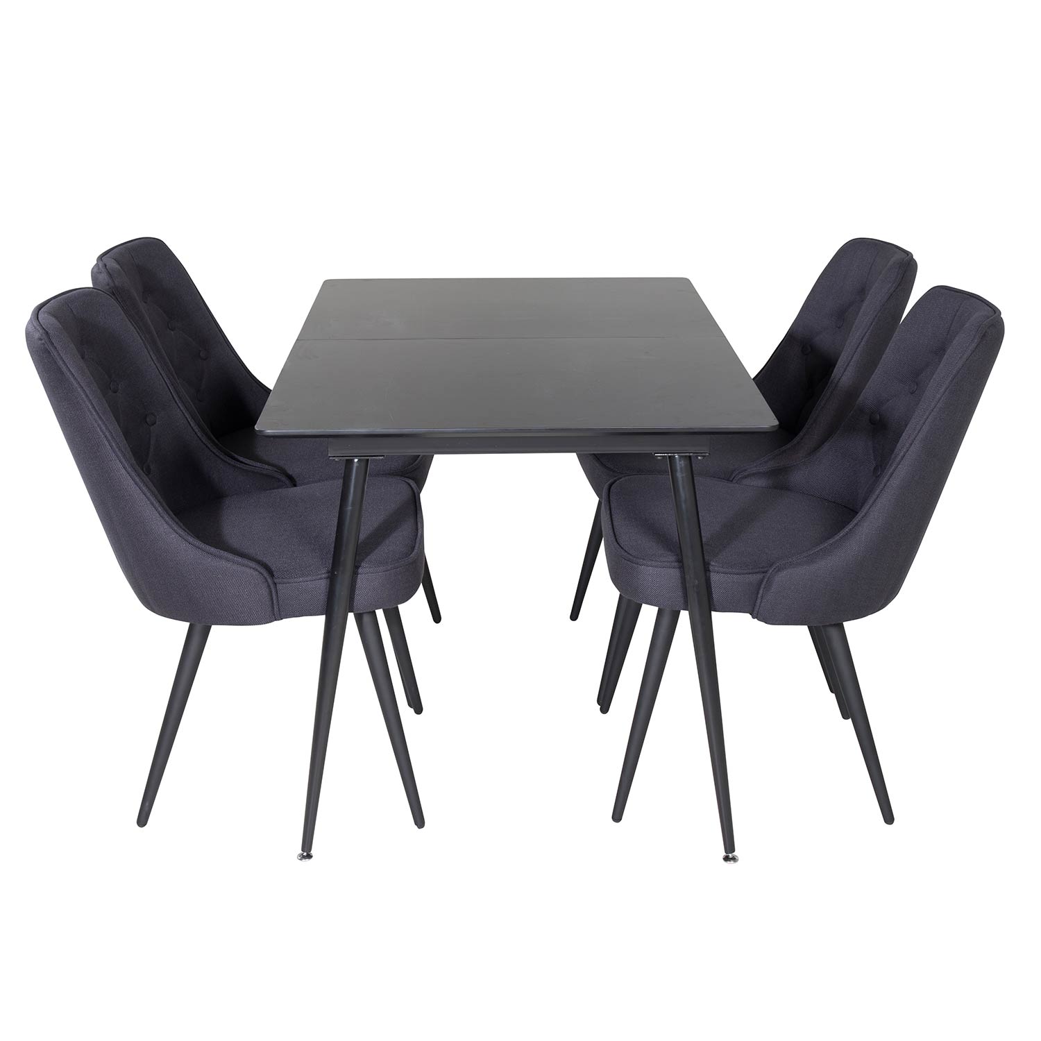 Spisegruppe Venture Home Silvia med Innleggsplate og 4 Vera Stoler