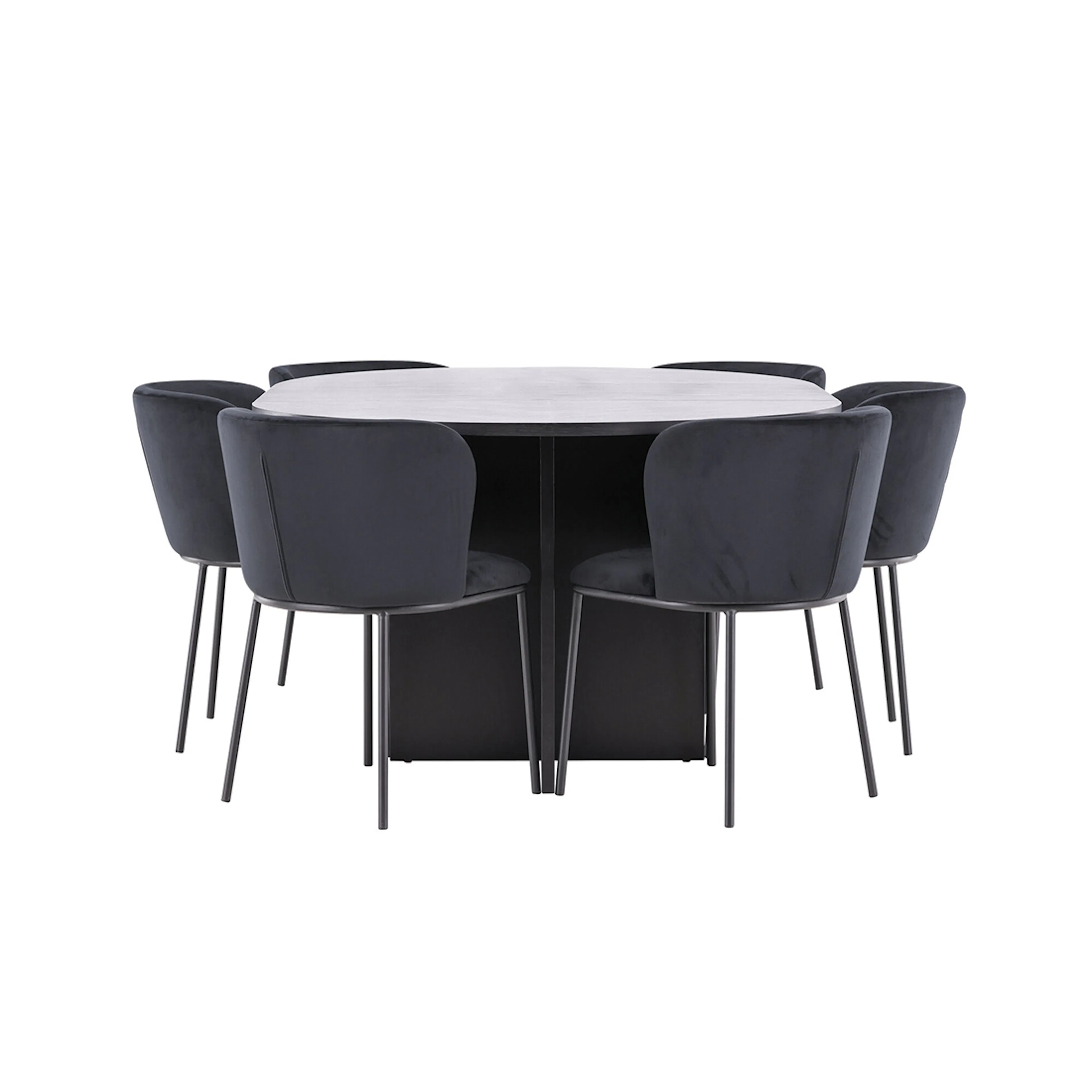 Spisegruppe Venture Home Strada Ø120 cm med 6st Edina Spisestoler