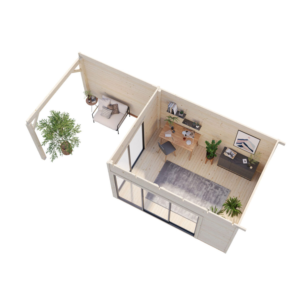 Andrea 11,2+7,9 m2 Slide Plus NO Slide Plus 2-Lags Glass