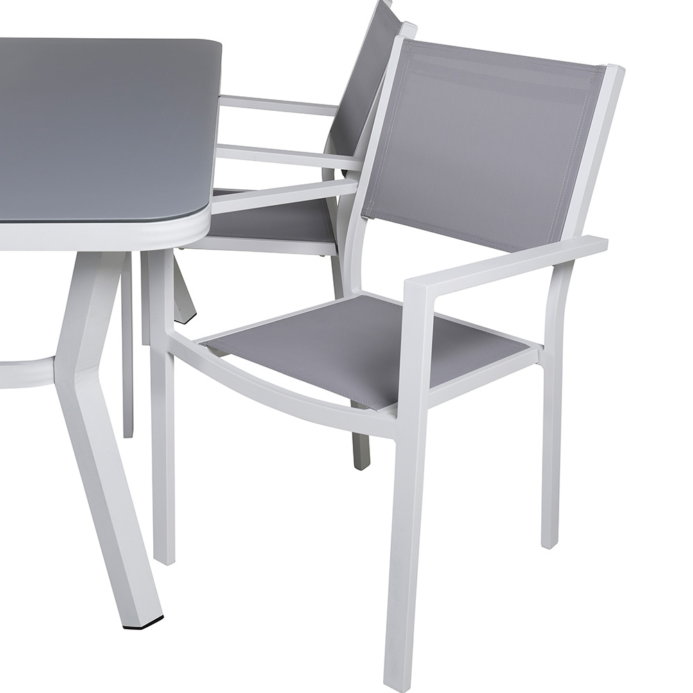 Spisegruppe Venture Home Vyn Hvit med 4 Curz Stablebare Spisestoler