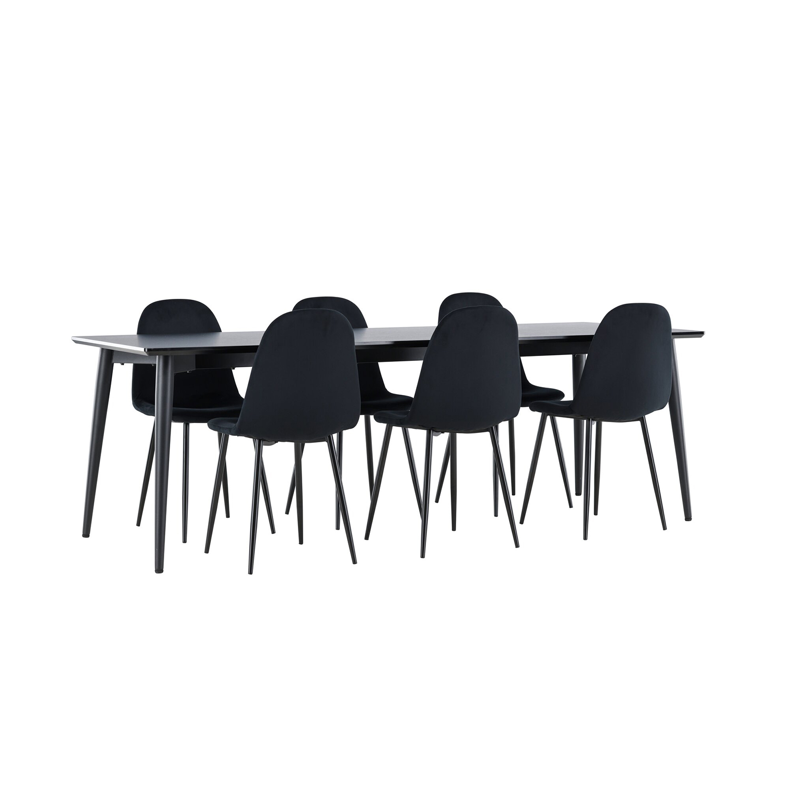 Spisegruppe Venture Home Ellis 230 med 6 stk Polar Stoler Fløyel