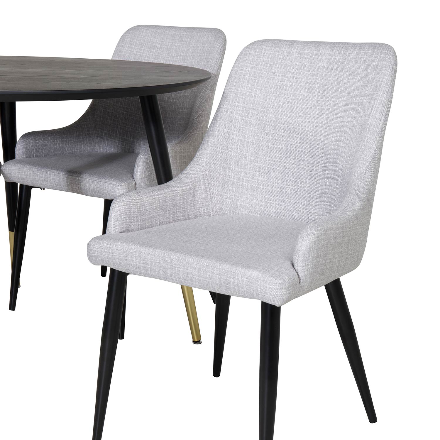 Spisegruppe Venture Home Dipp Ø115 cm med 4 Plaza Stoler