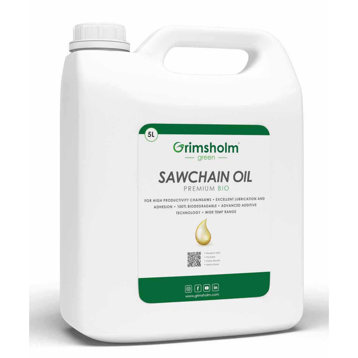 Sagkjedeolje Grimsholm Premium Bio 5L