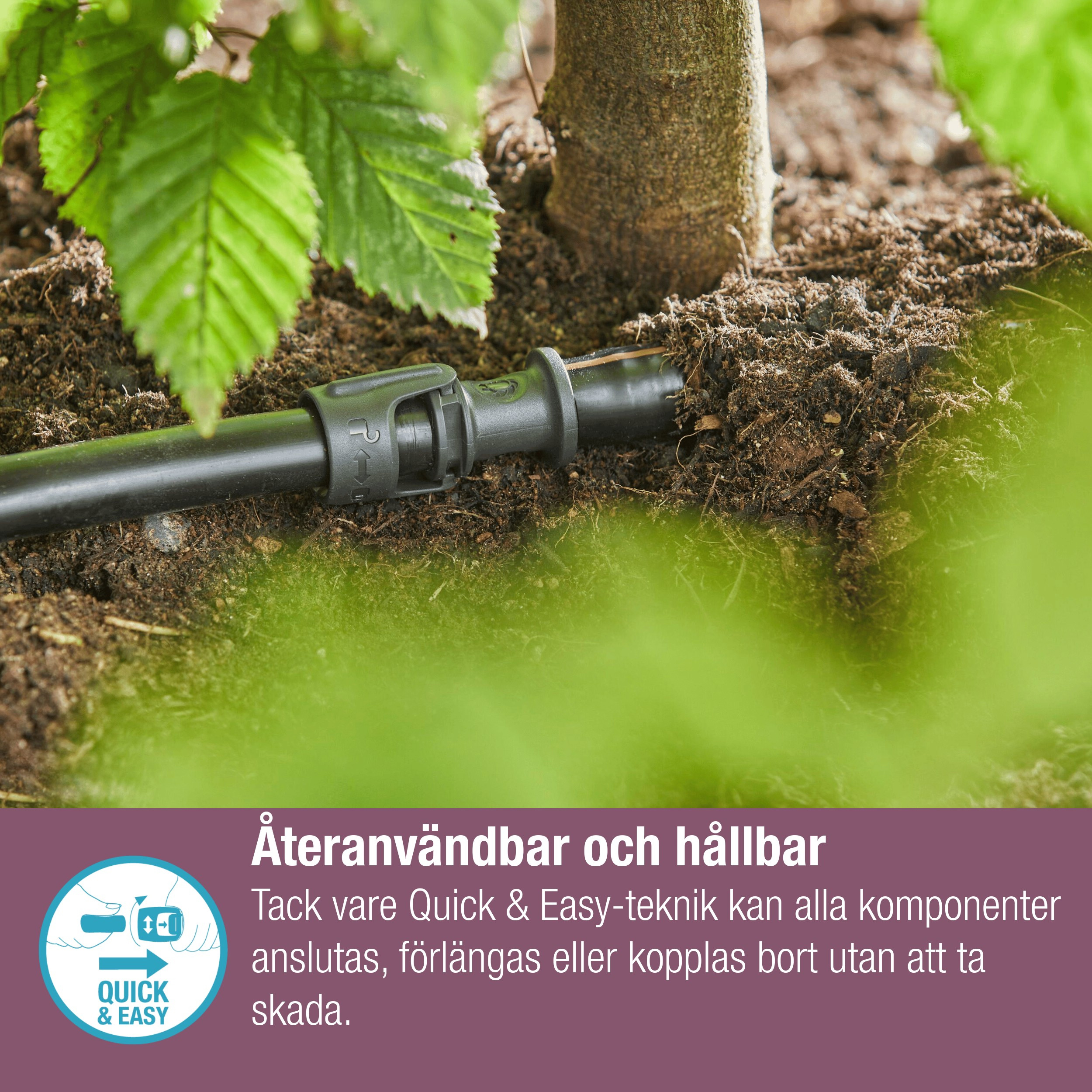 Dryppslange Gardena Micro-Drip Sett 25 m Over og Under Jord
