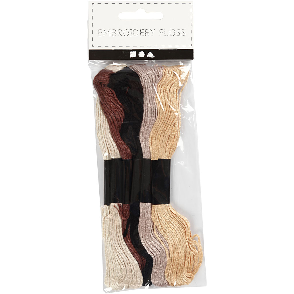 Broderigarn Creativ Company Harmoni Tykkelse 1 mm 6 Bunter/1 Pk
