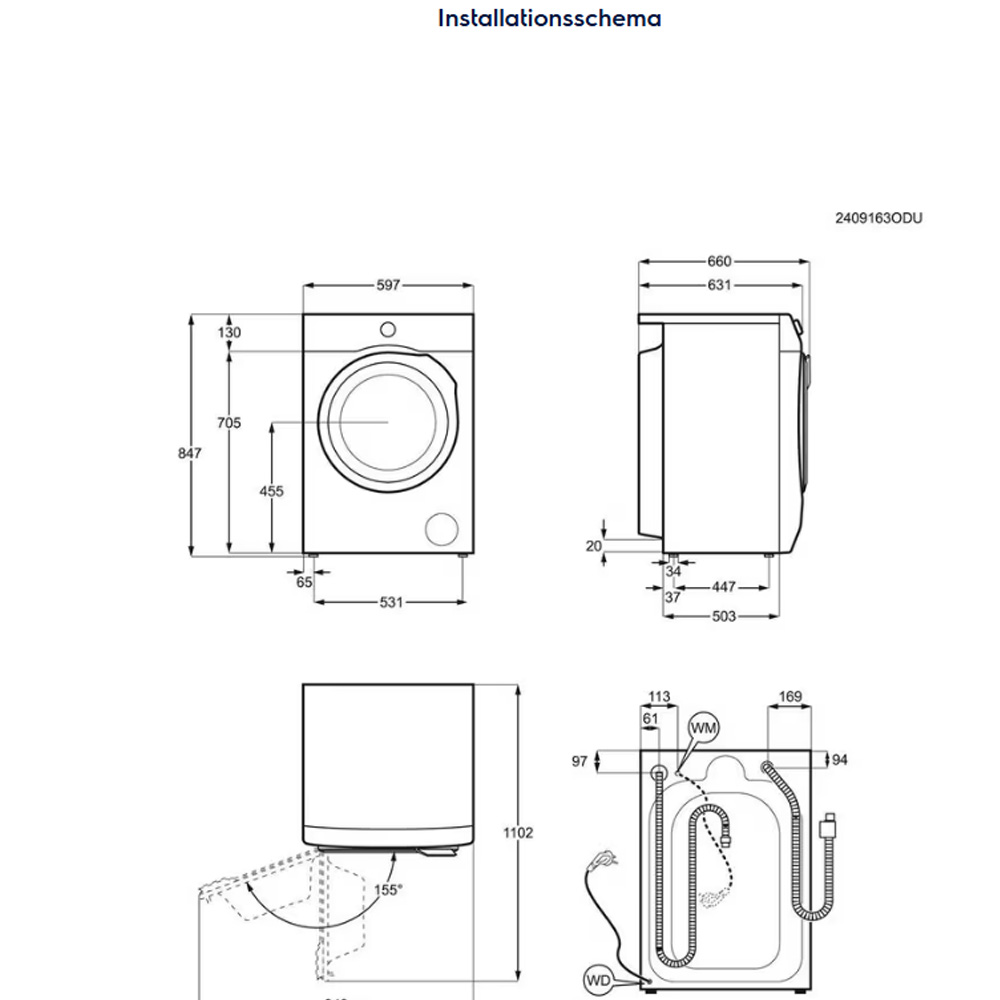 Kombinert Vask/Tørk Electrolux EWI7H2EY6E