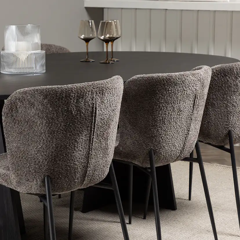 Spisegruppe Venture Home Bootcut Oval med 6 Modesto Stoler