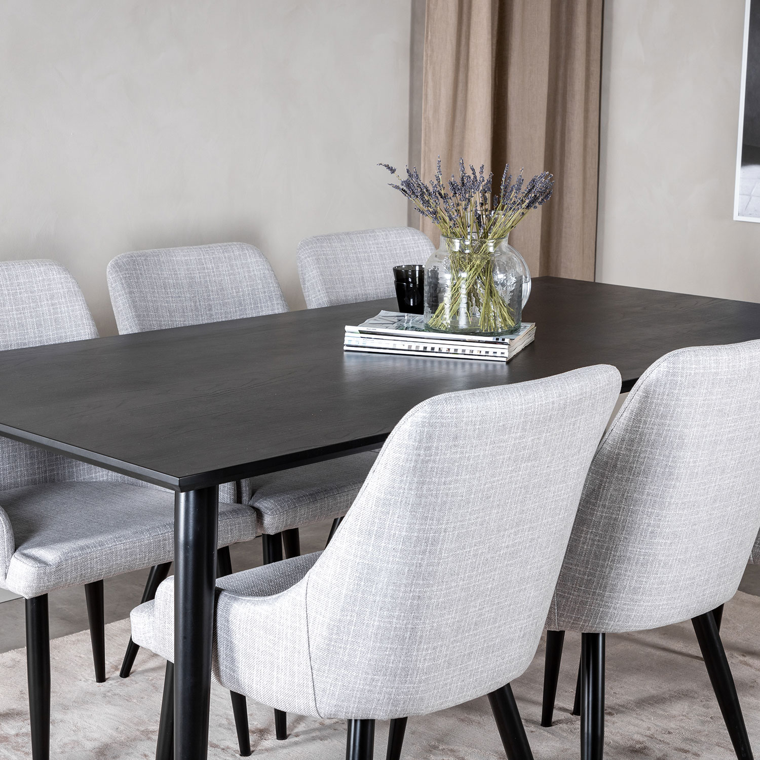 Spisegruppe Venture Home Dipp med 6 Plaza Stoler
