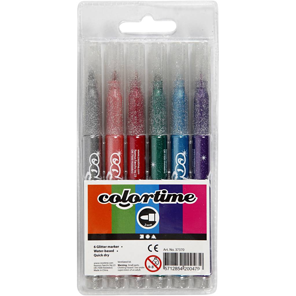 Glittertusj Creativ Company Colortime Ass Farger Strek 4,2 mm 1 Pk