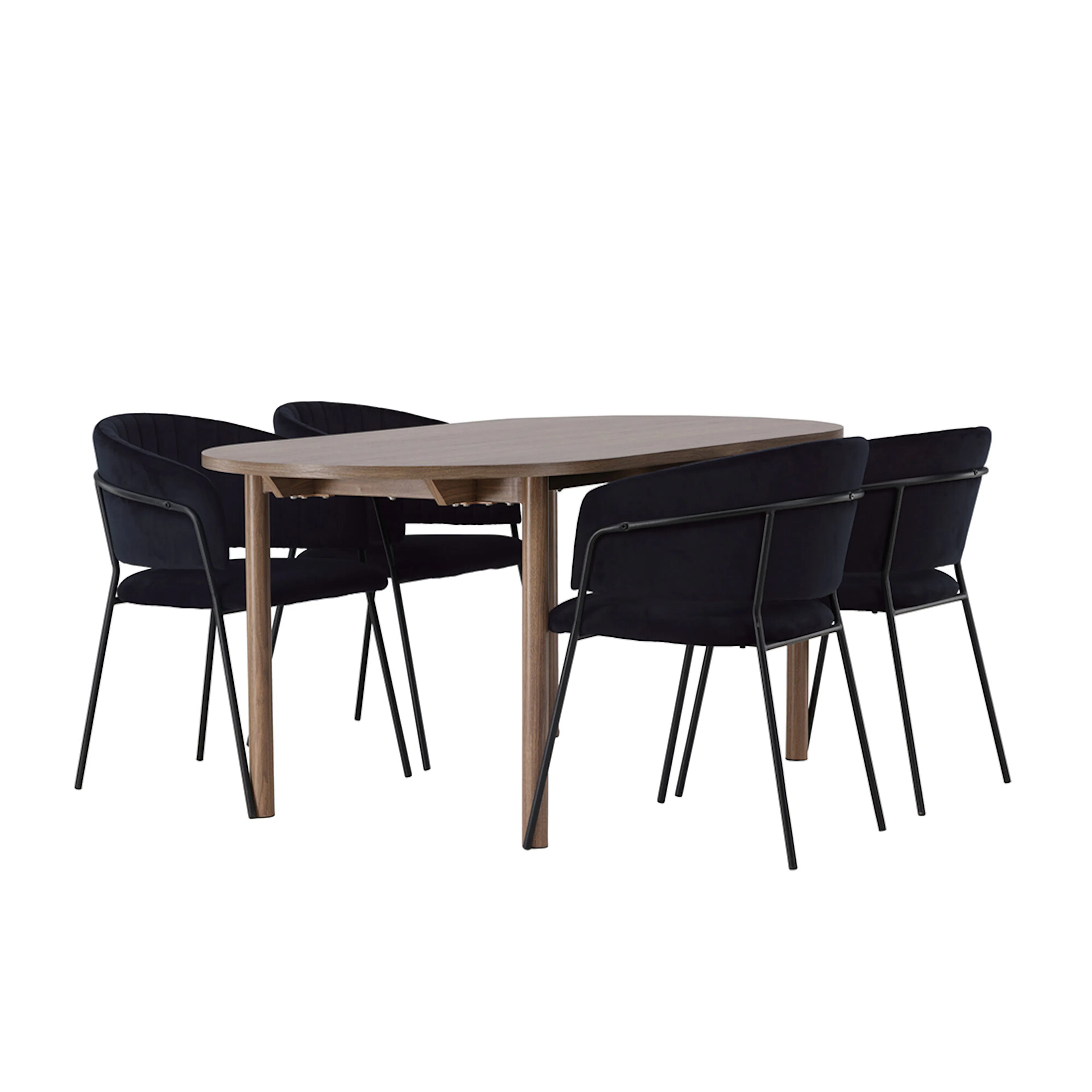 Spisegruppe Venture Home Andy Ø120 cm med 4st Selma Spisestoler