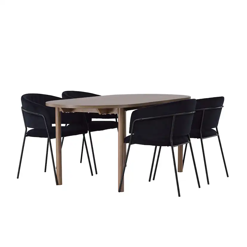 Spisegruppe Venture Home Andy Ø120 cm med 4st Selma Spisestoler
