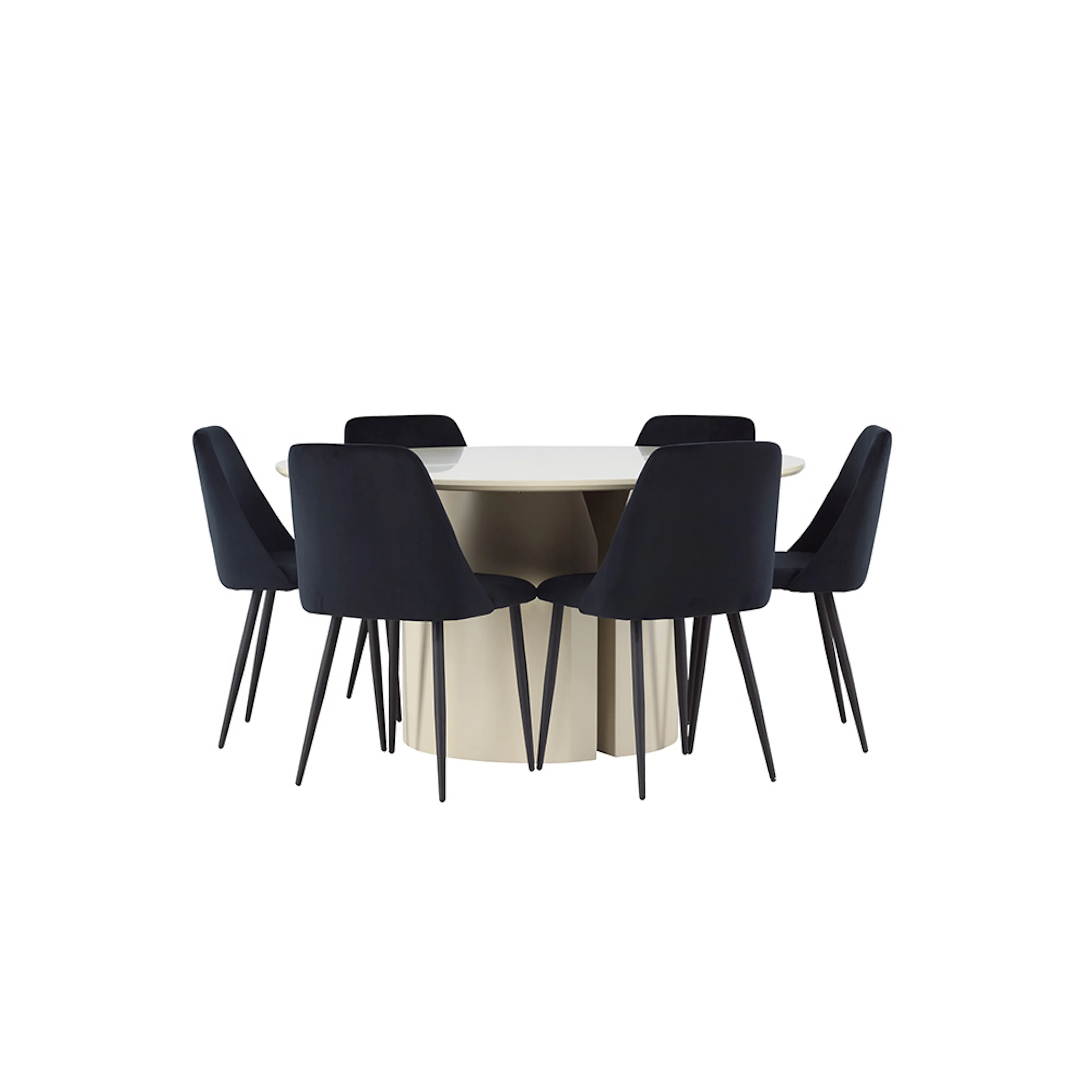 Spisegruppe Venture Home Sandvik med 6 Night Stoler