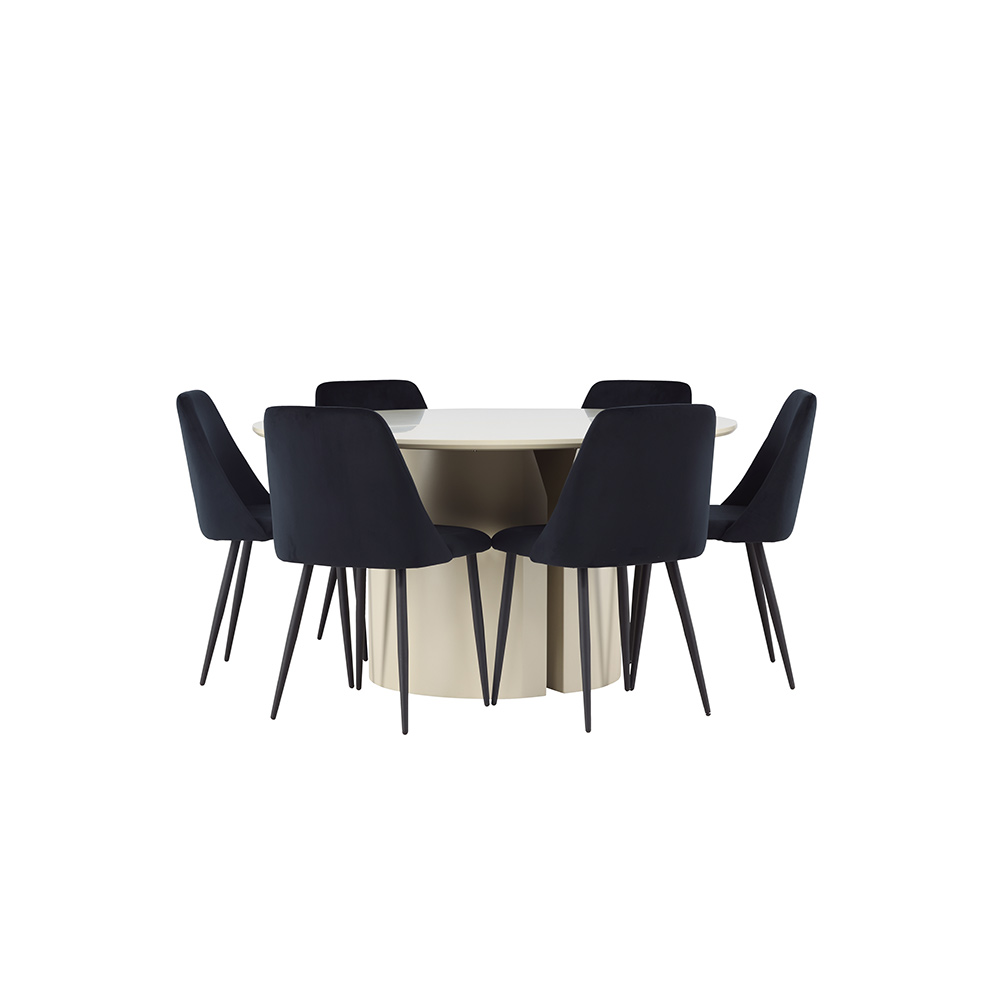 Spisegruppe Venture Home Sandvik med 6 Night Stoler