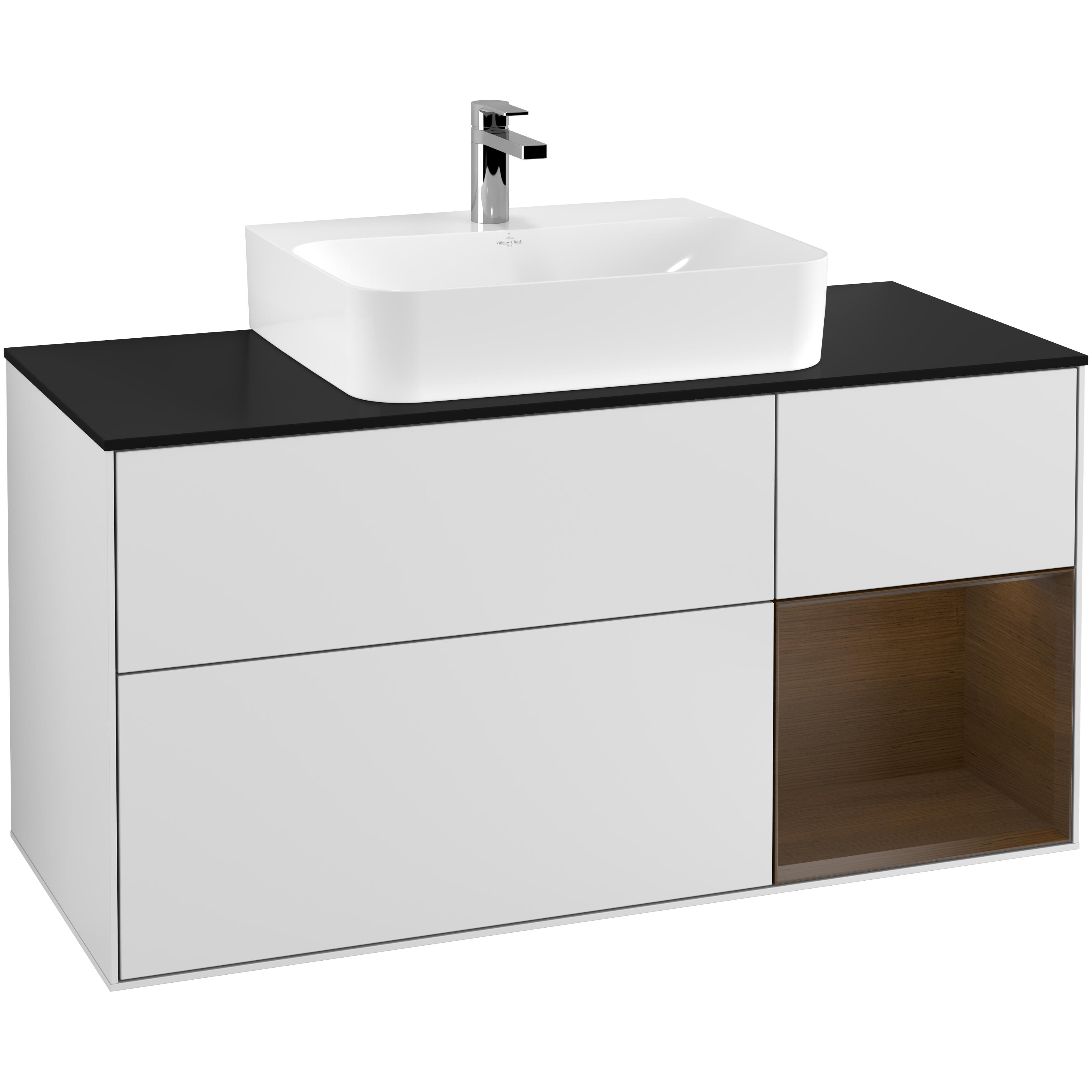 Tv&auml;ttst&auml;llssk&aring;p Villeroy & Boch Finion med 3 L&aring;dor Hylla och B&auml;nkskiva f&ouml;r Centrerat Tv&auml;ttst&auml;ll