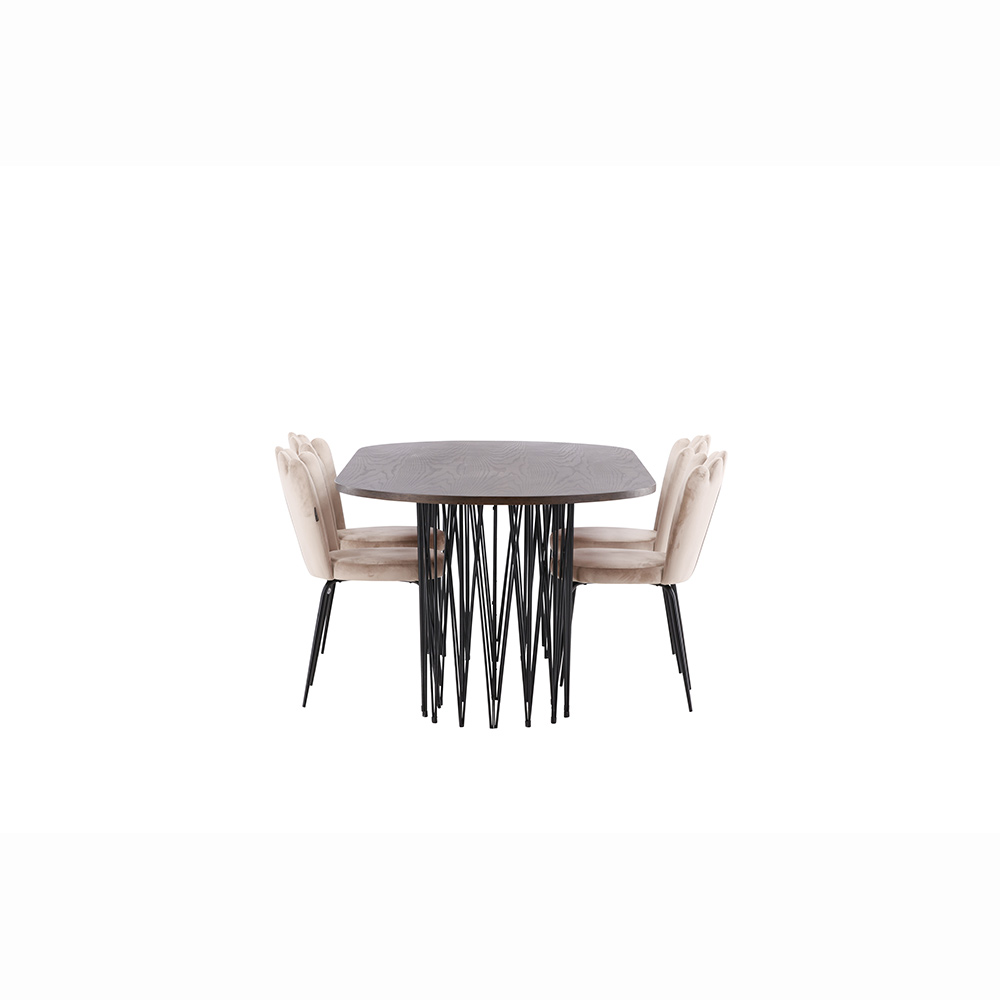 Spisegruppe furniture/fashion Stone med 4 Limhamn Light Stoler