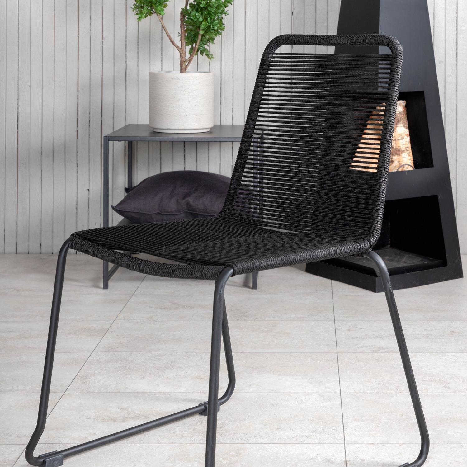 Spisegruppe Venture Home Peoria med 6 Leon Stablebare Spisestoler