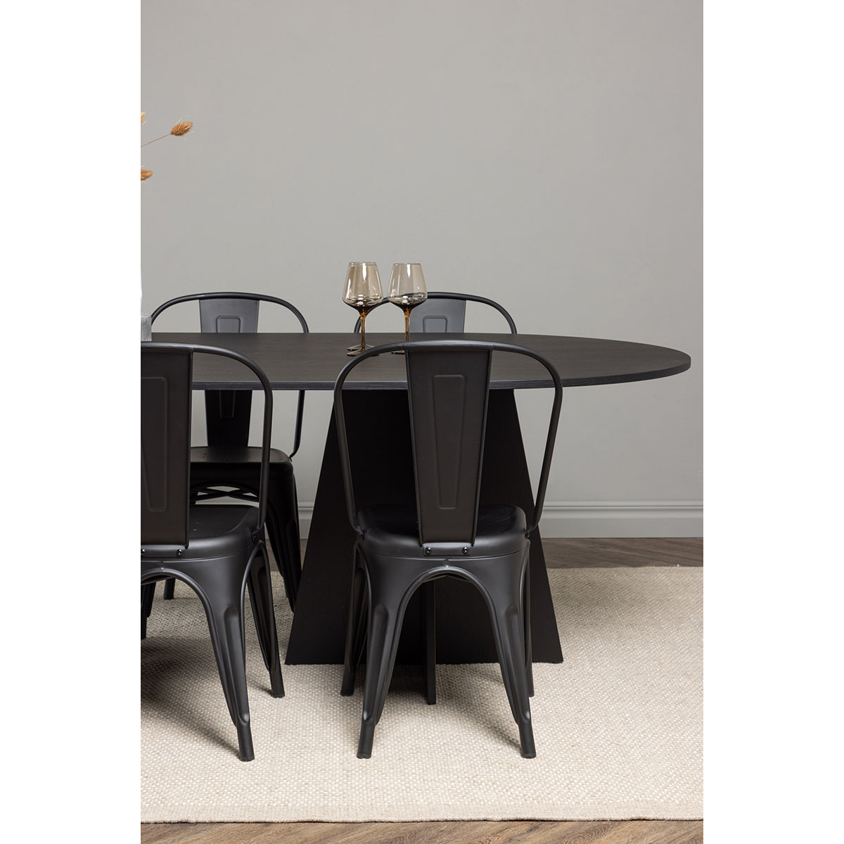 Spisegruppe Venture Home Bootcut Oval med 6 stk Tempe