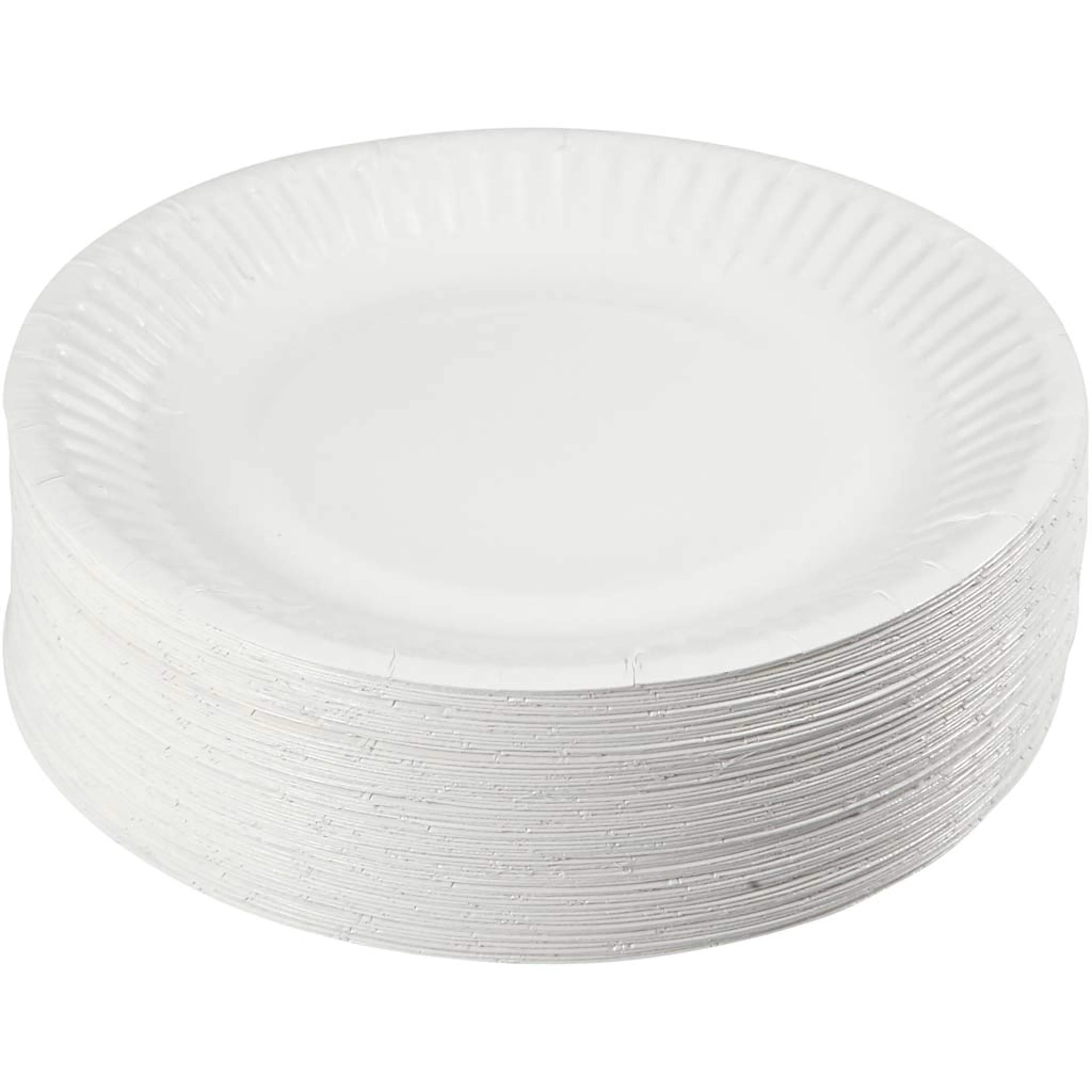 Papptallerkener Creativ Company Hvite 100 stk/1 Pk