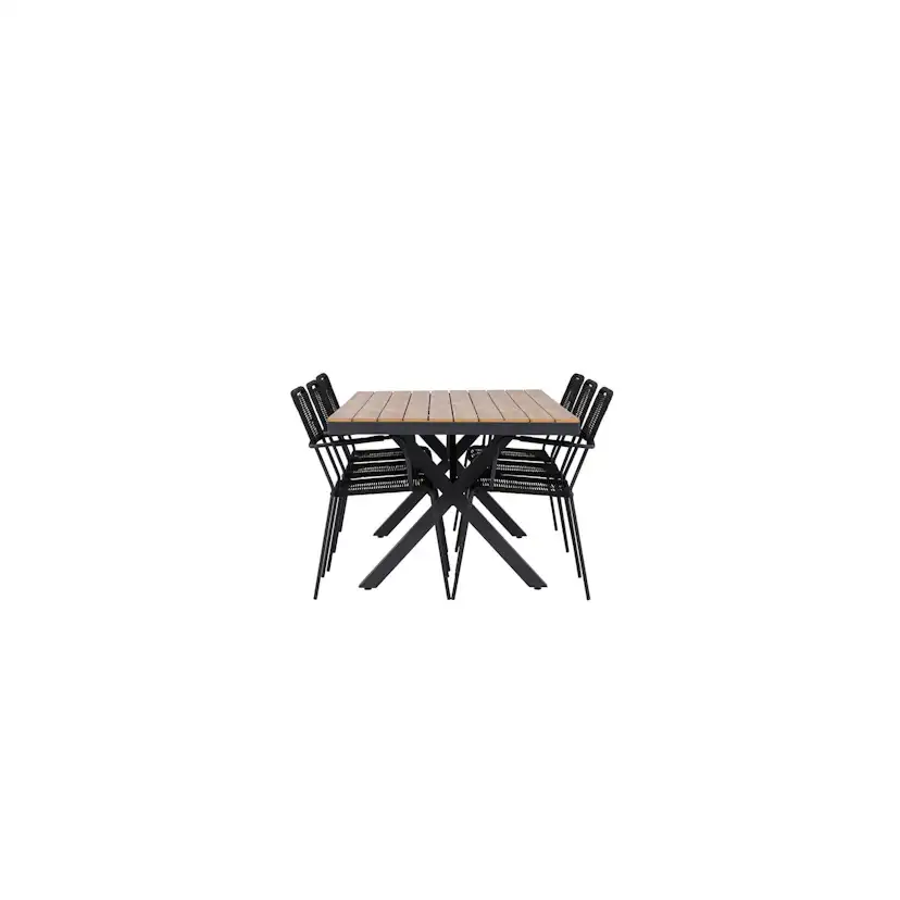 Hagegruppe Venture Home Garcia med 6 Lindos Lenestoler