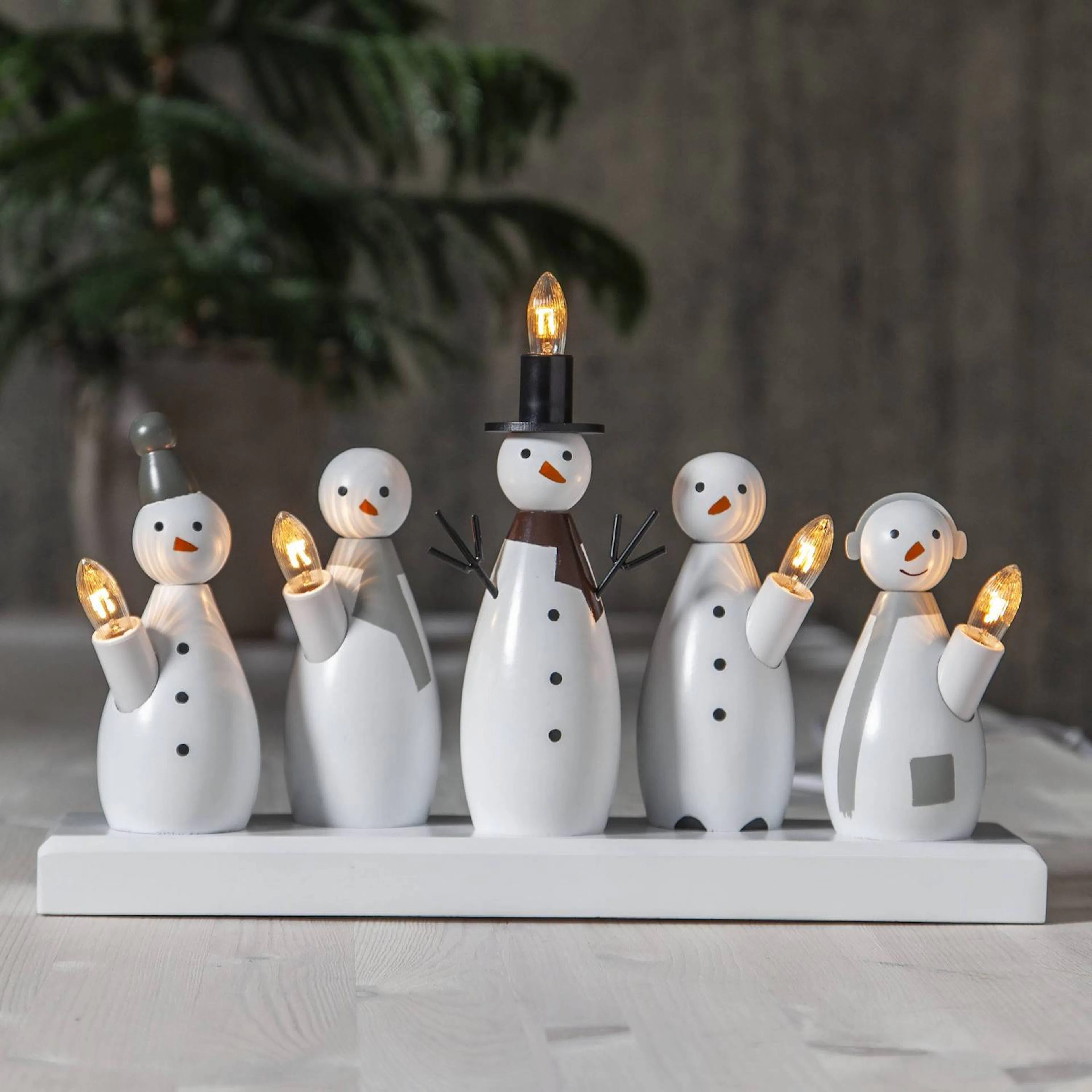 Adventstake Star Trading Snowman 5 Lys