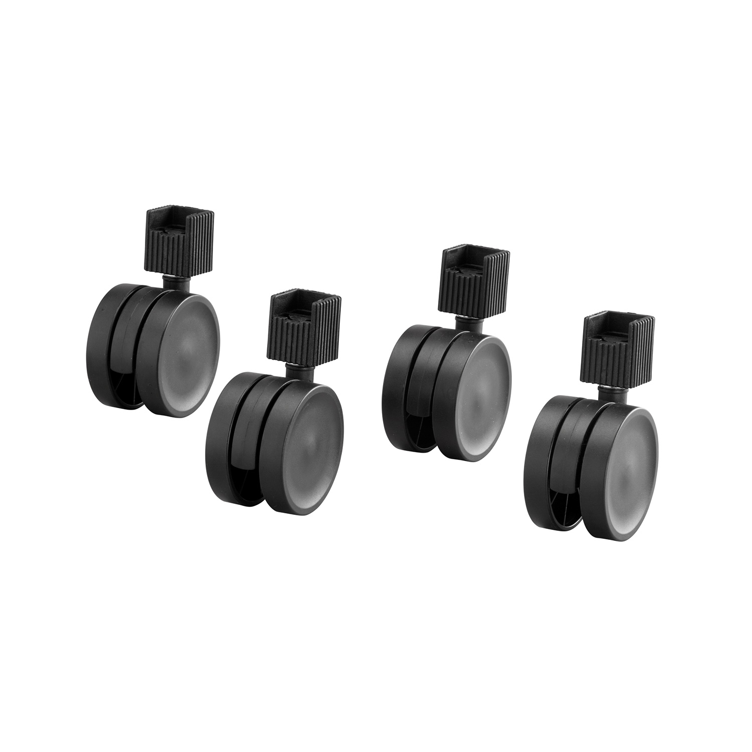 Hjulsett Elfa for Kurvstativ Sort