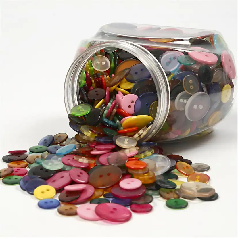Knappemiks Creativ Company Ass Farger 800 stk/1 Pk