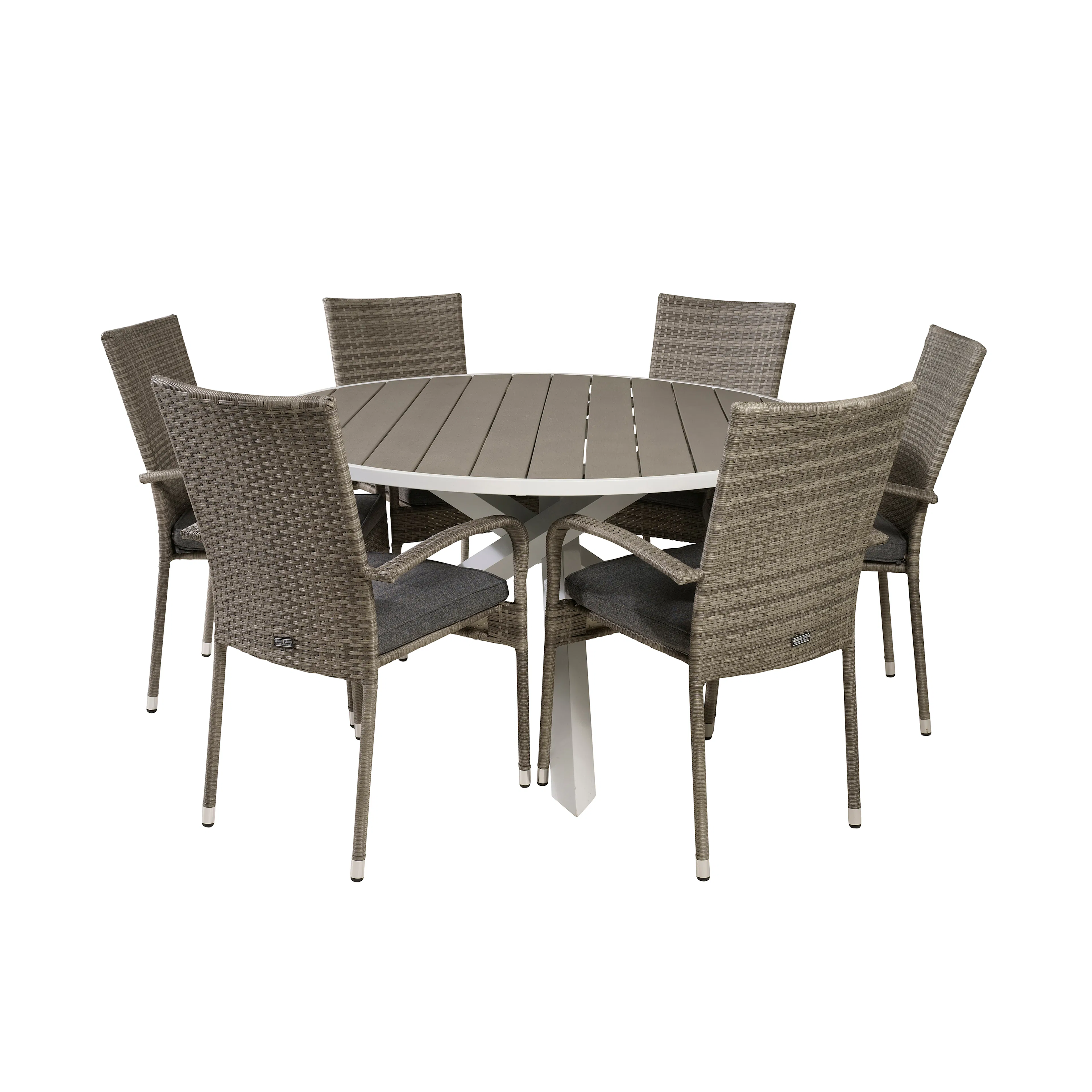 Spisegruppe Venture Home Pincy Ø140 med 6 Asta Stoler