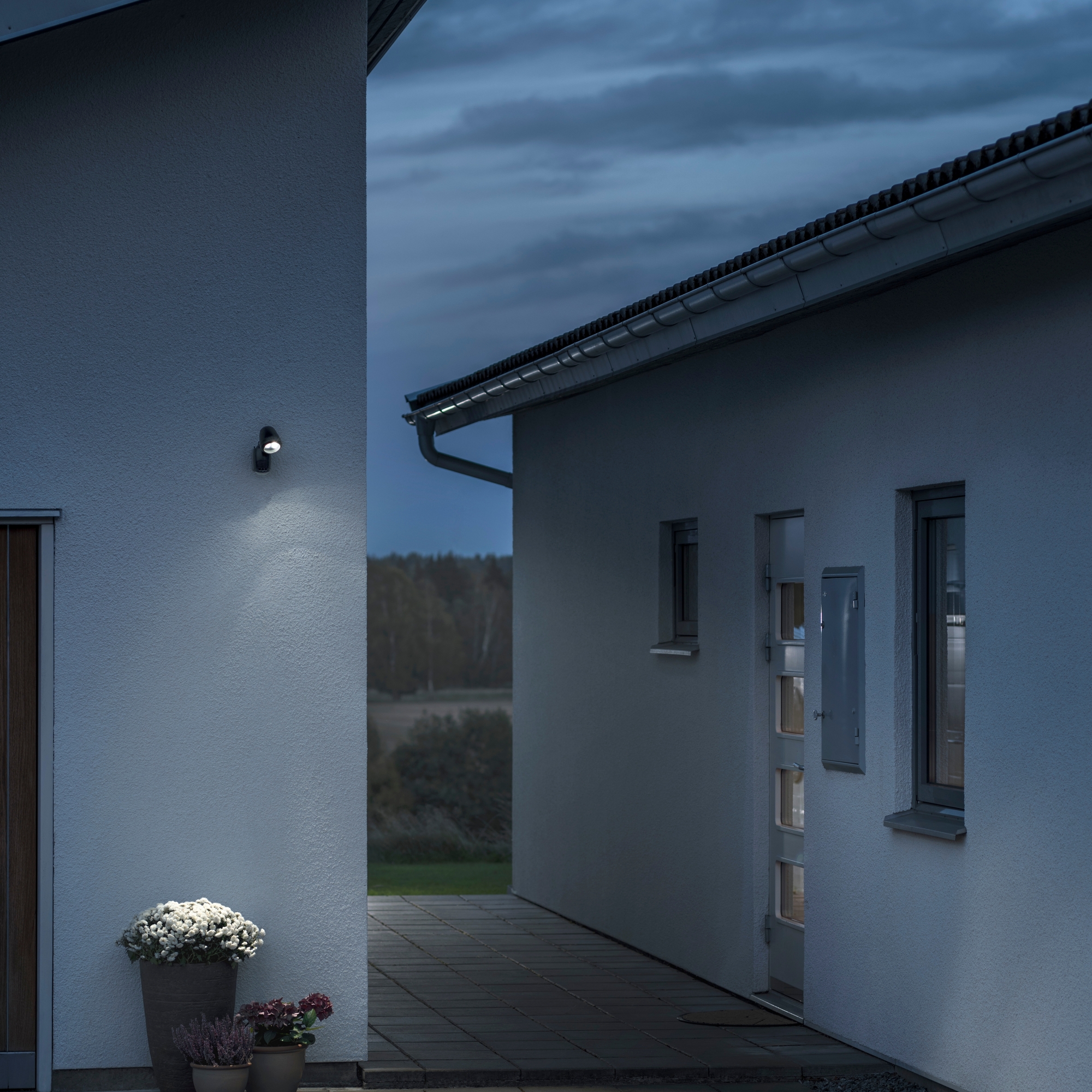 Vegglampe Gnosjö Konstsmide Prato High Power LED 1W Bevegelsessensor Batteri