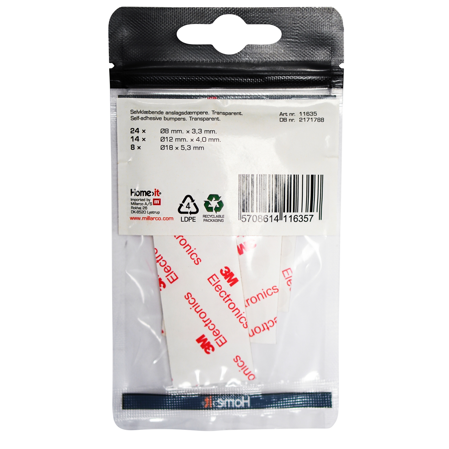 Anslagsdemper Home it Sett, 46 stk. Mix