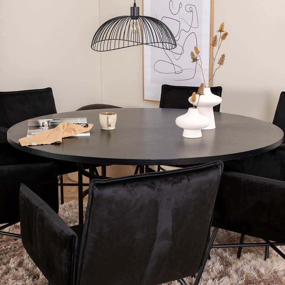 Spisegruppe furniture/fashion Copenhagen Ø140 cm med 6 Petra Stoler